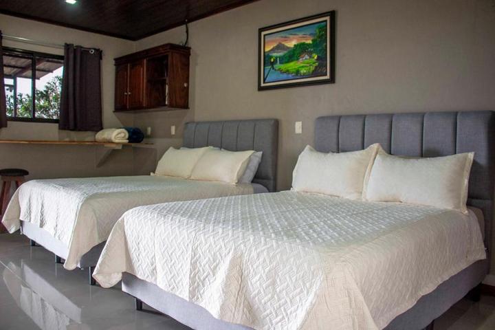 Hotel room with two beds in Costa Rica