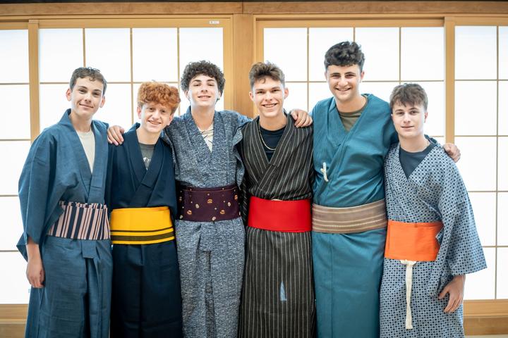Boys in traditional yukata robes