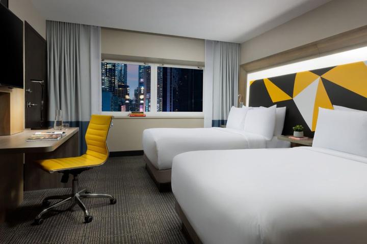 Modern hotel room in Manhattan