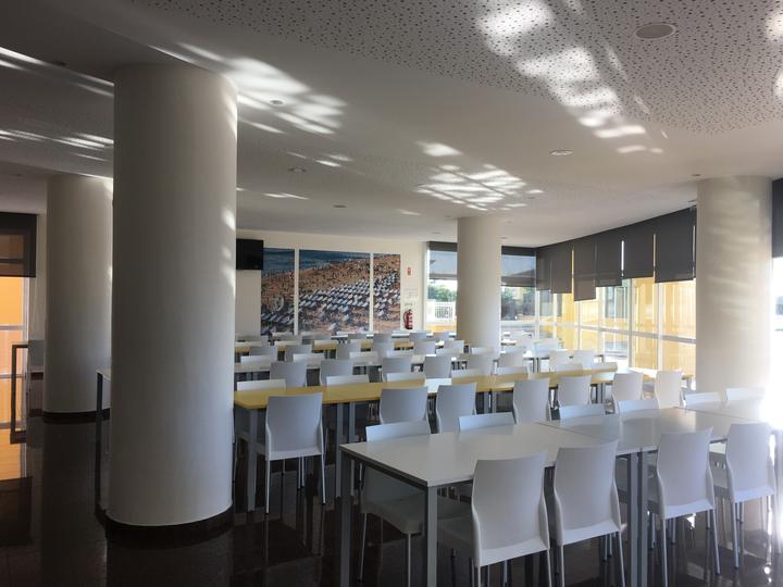 Spacious dining hall at the residence
