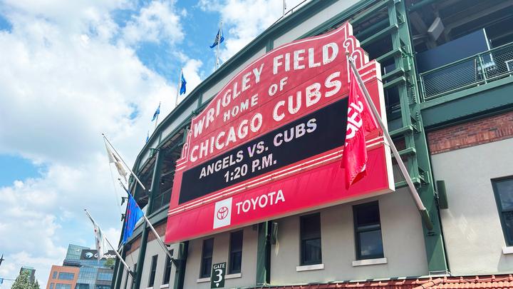 Wrigley Field's red marquee